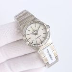 Omega Constellation 27MM Cal1376 Quartz Movement Stainless Steel Lady Silver Bezel Watch